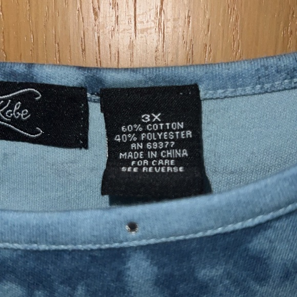 Woman’s Long-Sleeved Tie-Dye Top SIZE 3X - Picture 5 of 6